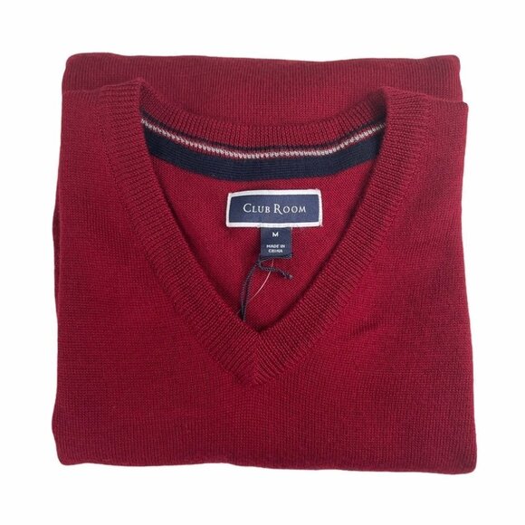 Club Room Merino Wool Blend V-Neck Men’s Sweater - Picture 8 of 8